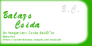 balazs csida business card